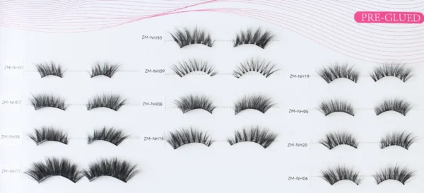 China Manufacturer No Glued Lashes ZM-NH10 - Image 6